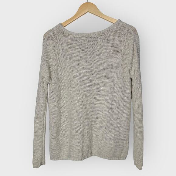 Brandy Melville One Size Cream Open Knit Sweater Fits M 100% Cotton Minimalist - Picture 6 of 6
